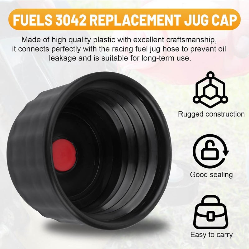 AFZZ Gas Cans, Fuels Replacement Jug Cap, Racing Fuel 3042 Replacement Cap for 5 Gallon Racing Fuel Jugs, Gas Cans, Fuel Tank Cap - 2 Pack - Image 3